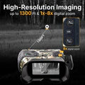 WOSPORTS NV600 Night Vision Binoculars, 8x Digital Zoom, 1300 ft Range, 4K UHD