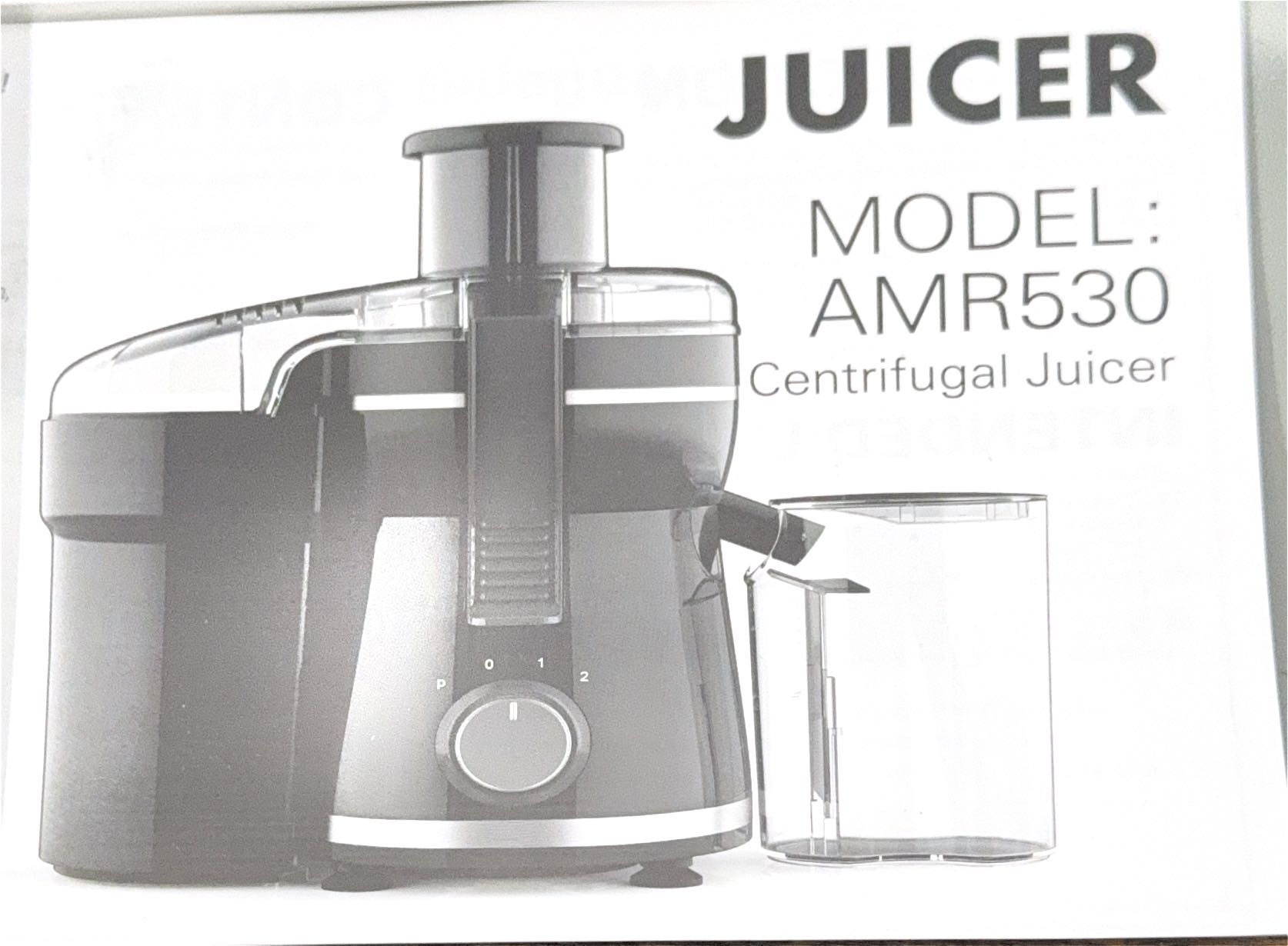 Centrifugal Juicer AMR530 - High-Speed Electric Juice Extractor with Wide Feed Chute | Stainless Steel Fruit & Vegetable Juicer for Fresh Healthy Juice