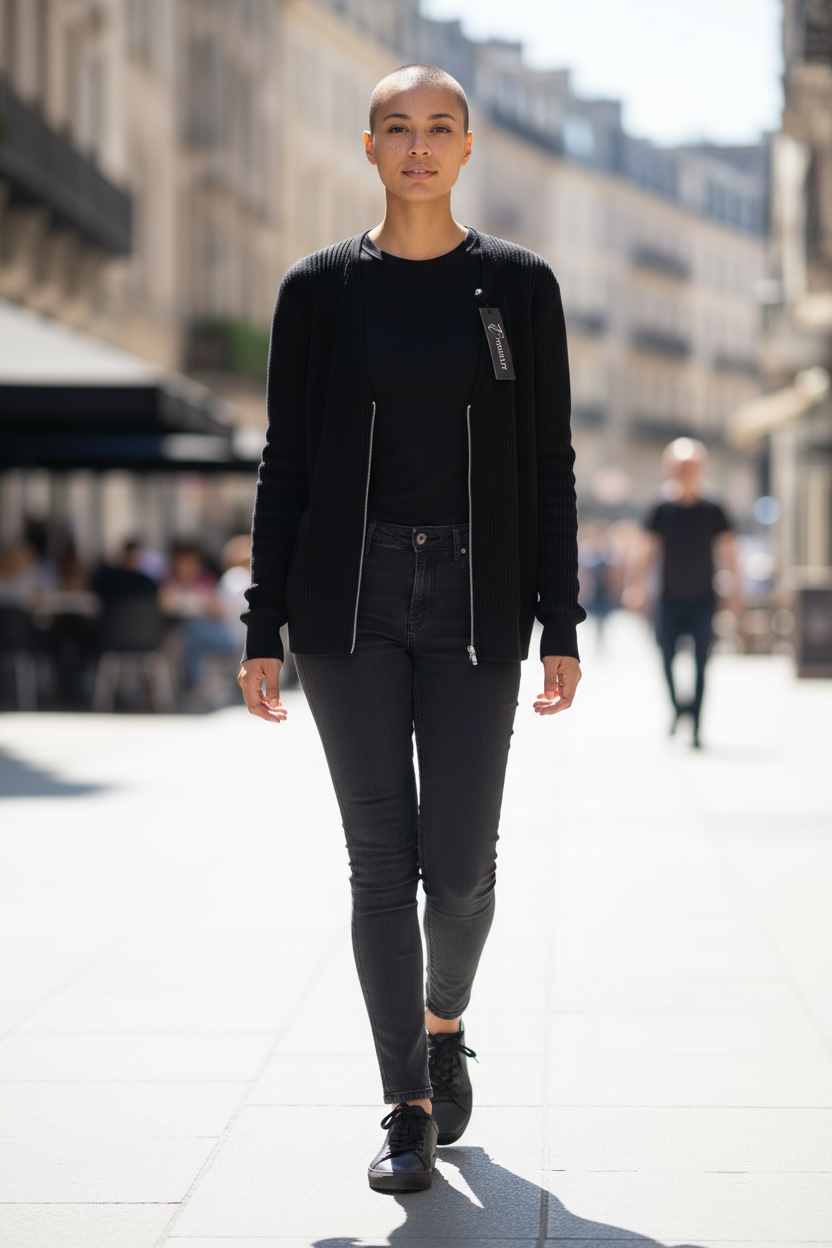 Totatuit Womens Zip Up Knitted Cardigan Sweater - Lightweight Long Sleeve Jacket