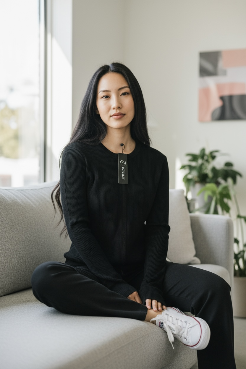 Totatuit Womens Zip Up Knitted Cardigan Sweater - Lightweight Long Sleeve Jacket