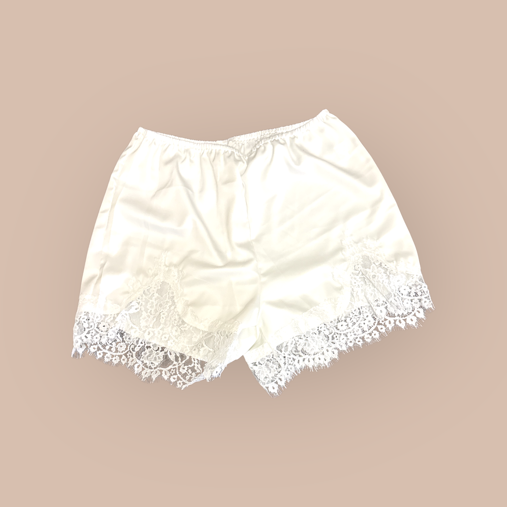 Women's Y2K Satin Shorts - Low Rise Lace Trim Mini Shorts for Lounge & Clubwear