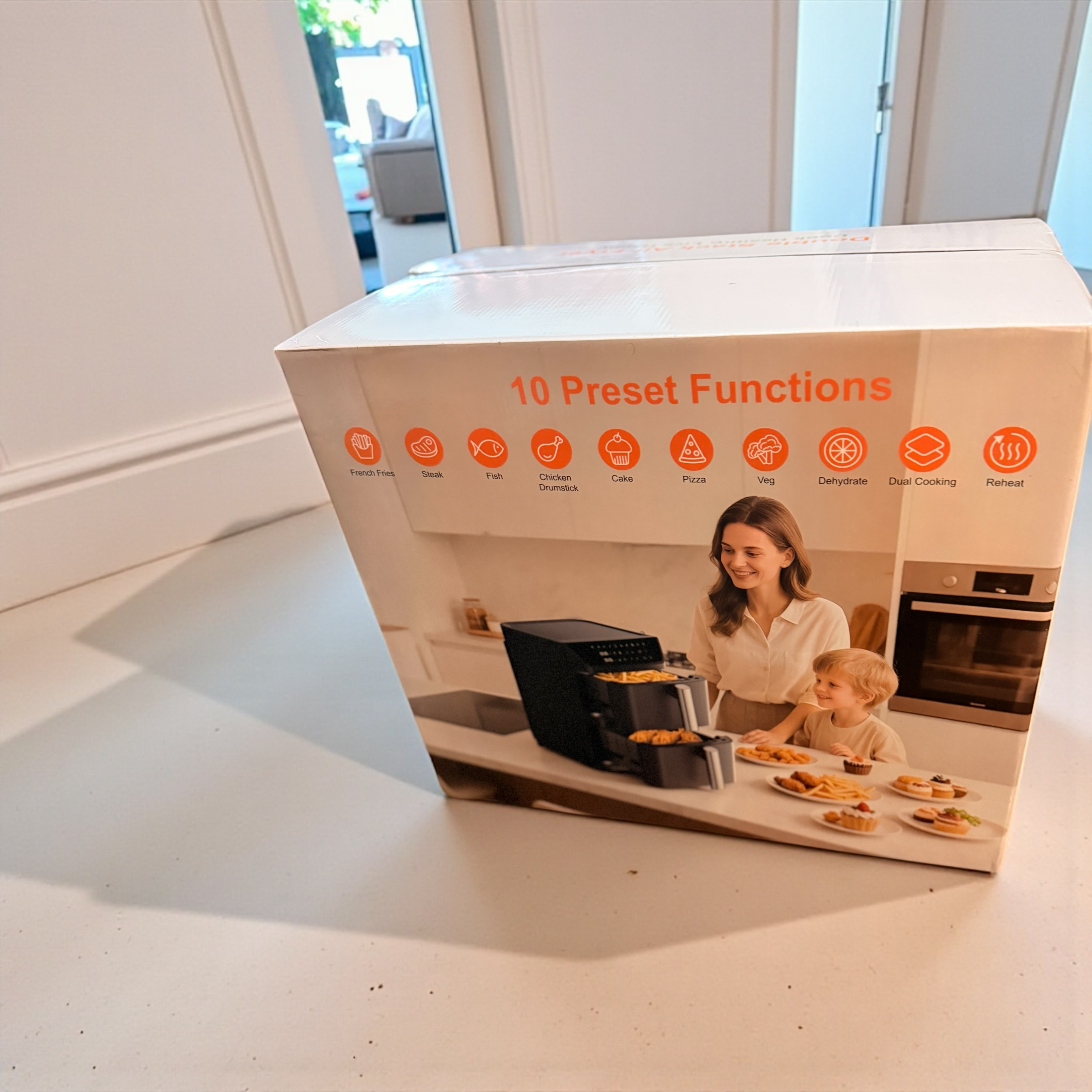 Double Stack Air Fryer 12QT - Digital Touch Control Dual Layer Oil-Free Healthy Cooking Appliance