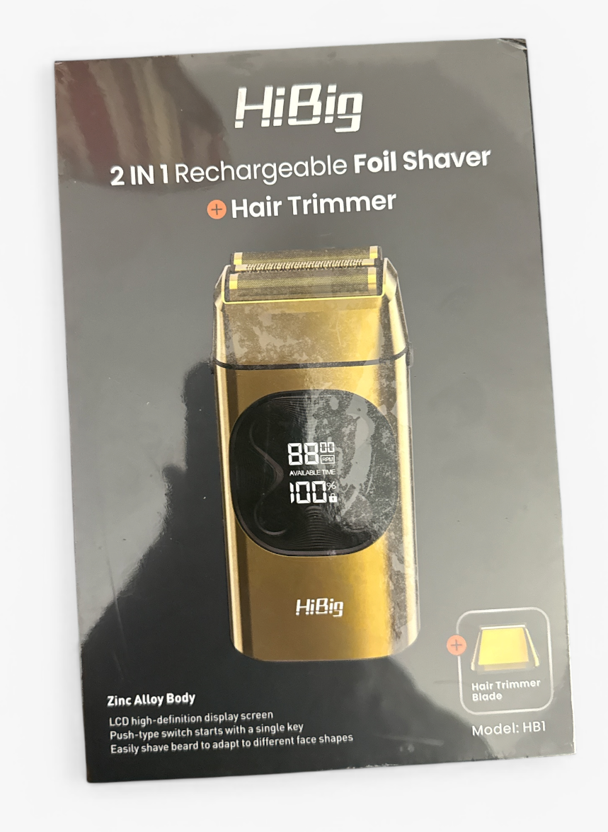 HiBig Double Foil Shaver 2-in-1 Electric Razor