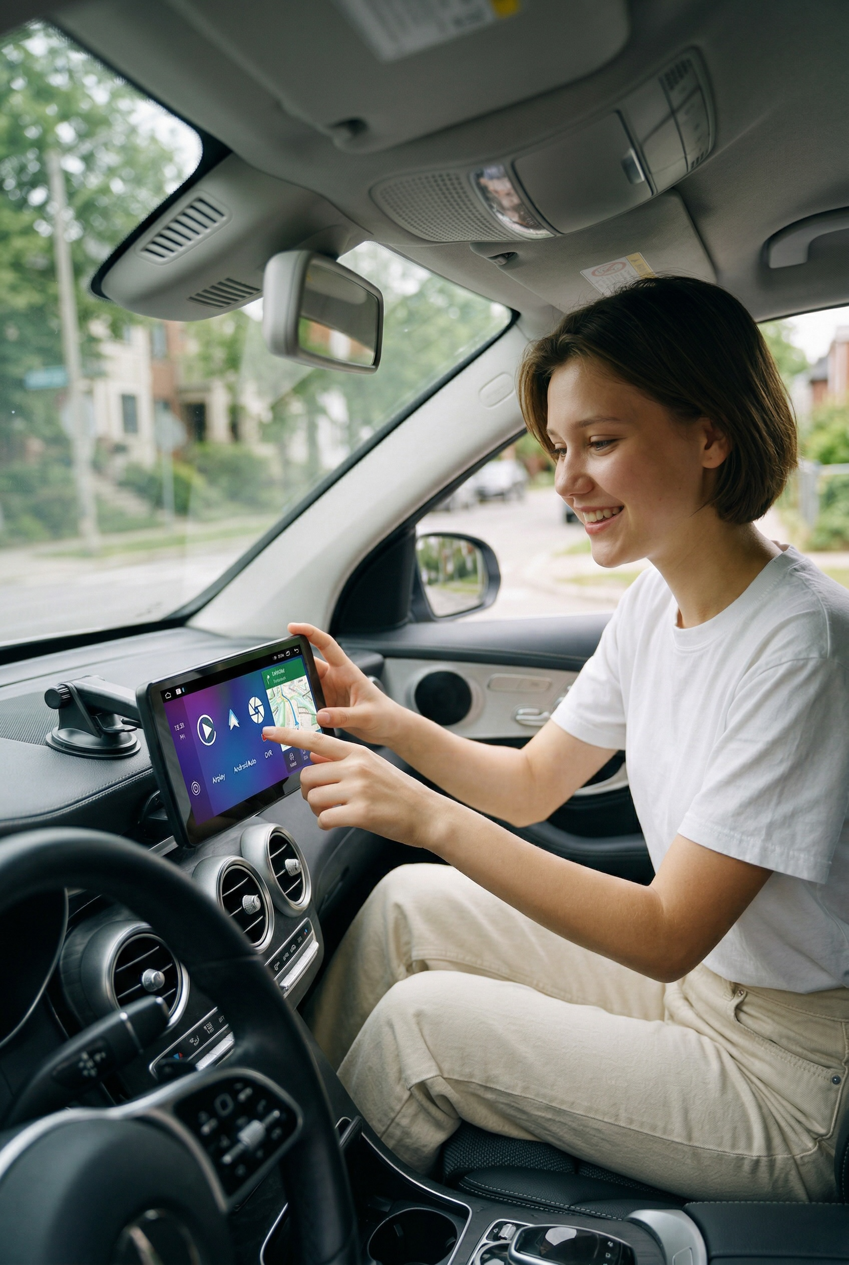 Hieha 7in Wireless CarPlay Android Auto FM BT