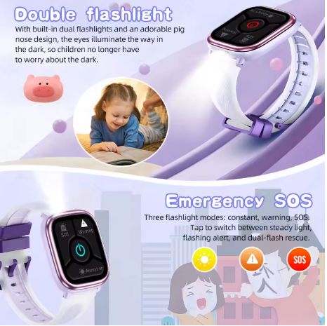 Kids Smart Watch Voice Chat GPS 1.54" Screen