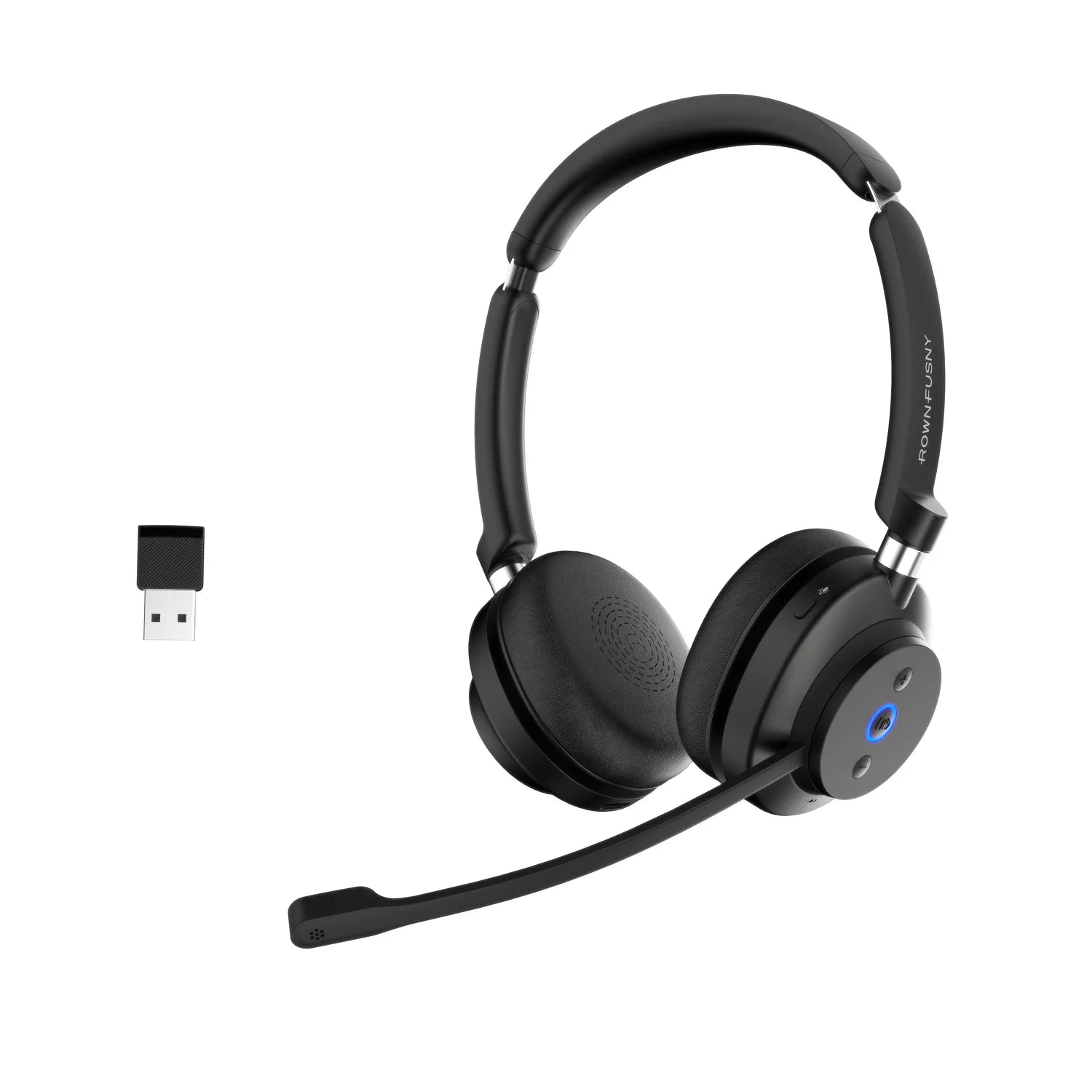 RownFusny Computer Headset R02-U - USB Wired Headset with Microphone for PC, Laptop & Office Calls