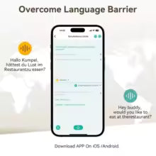 VTrans AI V20 Translator Earbuds two-way real-time 150 languages