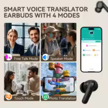 VTrans AI V20 Translator Earbuds two-way real-time 150 languages
