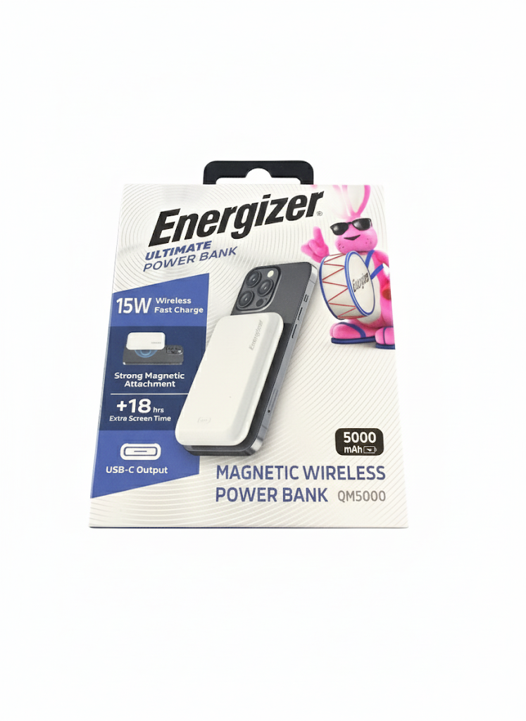 Energizer 5000mAh MagSafe Power Bank - 20W USB-C PD Wireless Charger for iPhone
