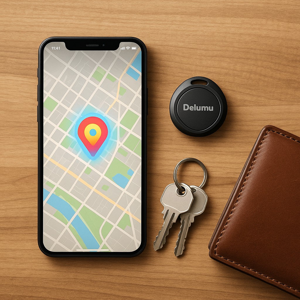 Find Hub app showing tracker location