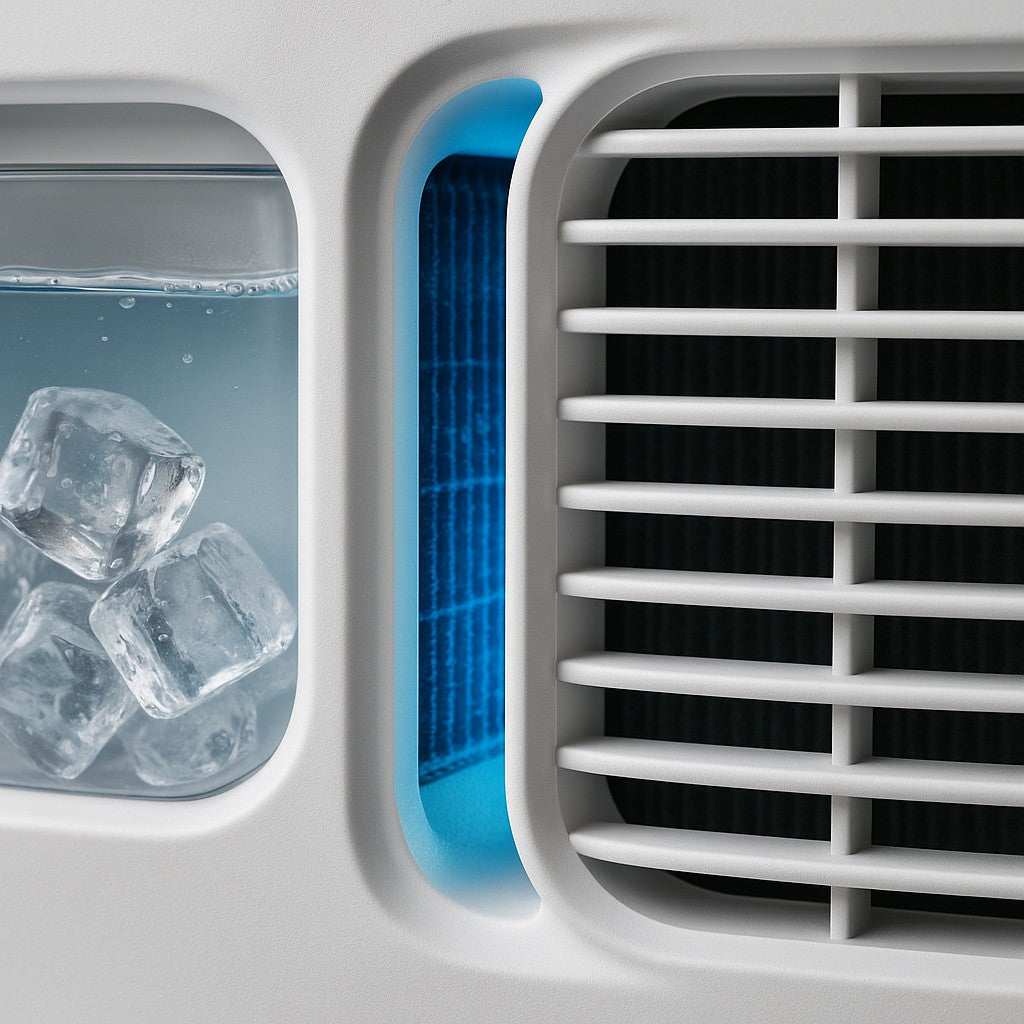 Portable Air Cooler Personal Evaporative Mist Desk Fan - lifestyle 2