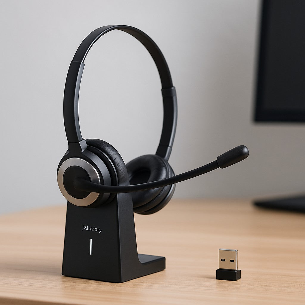 XirocTcy XT72-L Wireless USB Computer Headset Boom Mic - lifestyle 1