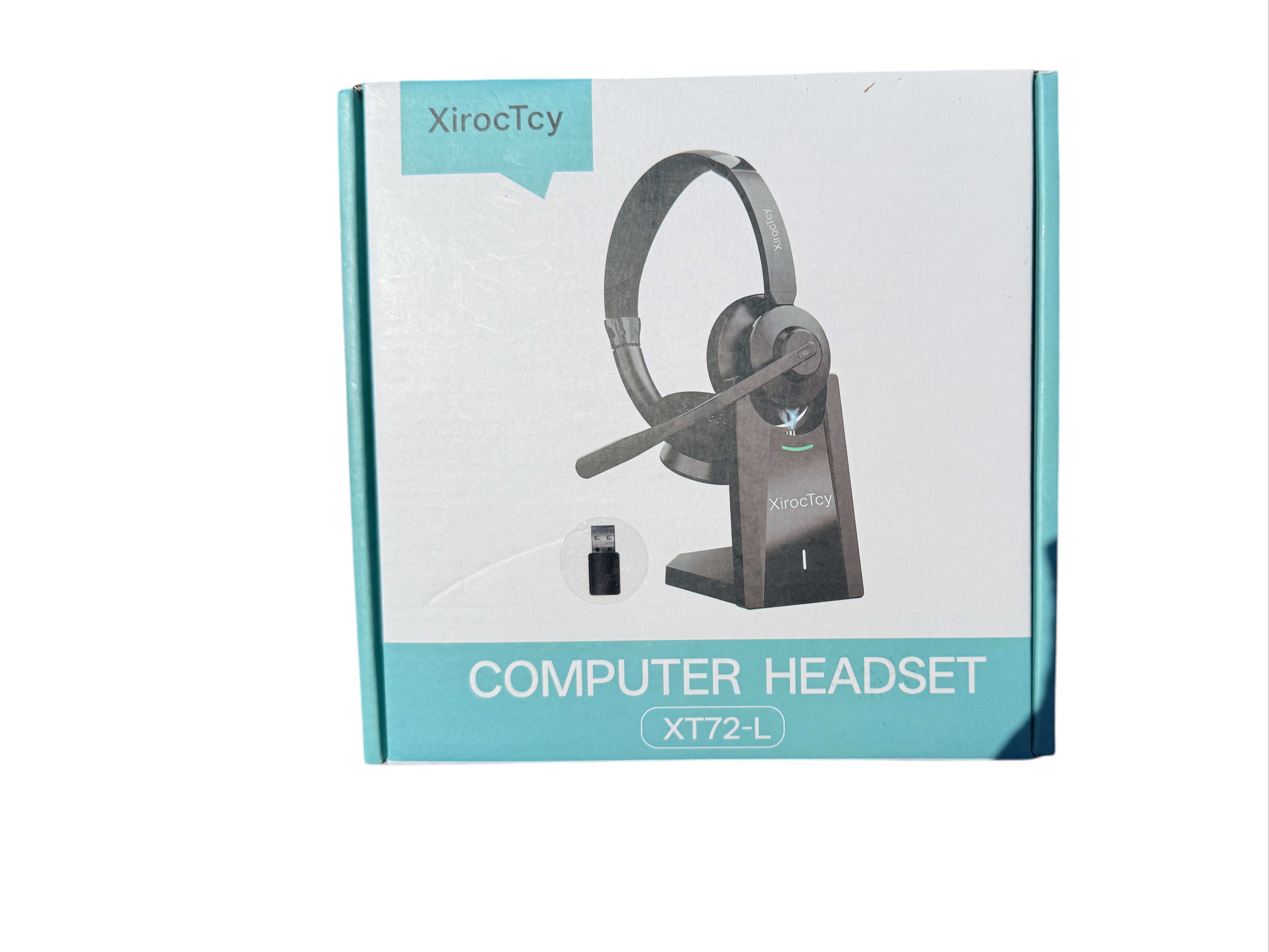 XirocTcy XT72-L Wireless USB Computer Headset Boom Mic - package front (truth)