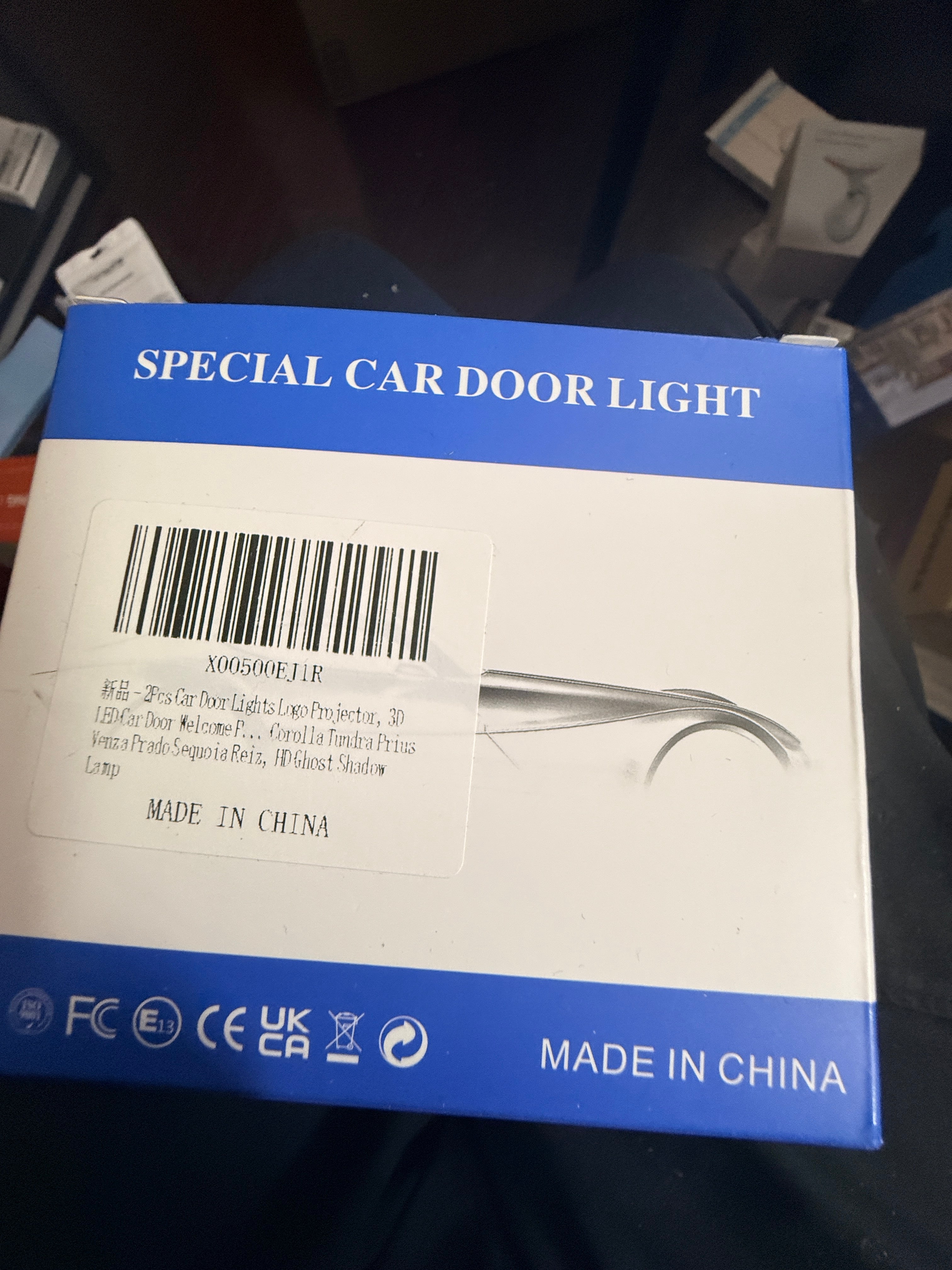 Special Car Door Welcome Light LED Logo Projector 3D Ghost - package front (truth)