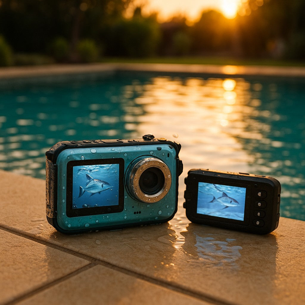Tupso Dual-Screen Waterproof Underwater Digital Camera 4K - lifestyle 5