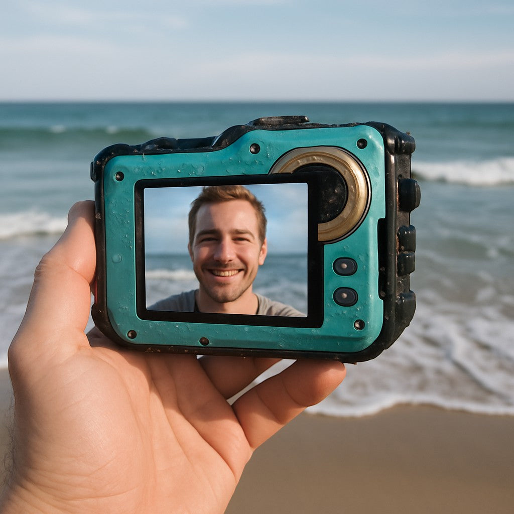 Tupso Dual-Screen Waterproof Underwater Digital Camera 4K - lifestyle 6