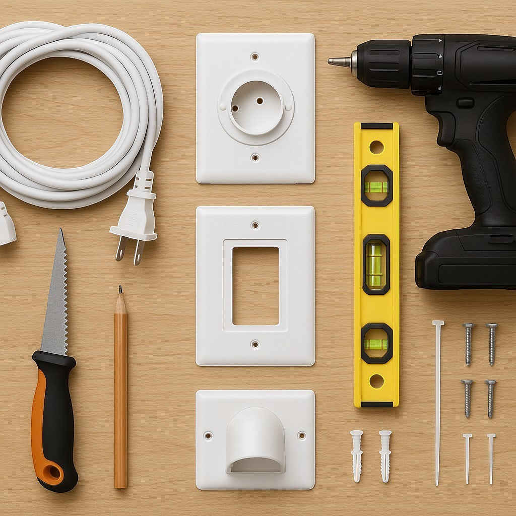 In-Wall Cable Management Kit TV Wires Hider Outlet - lifestyle 4