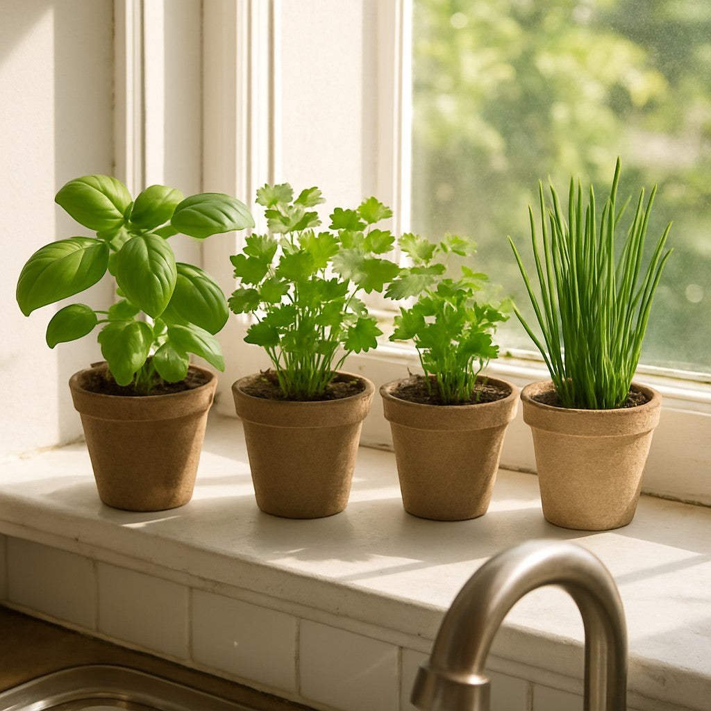 Plantmew Herb Garden Starter Kit 4 Herbs Beginner - lifestyle 2