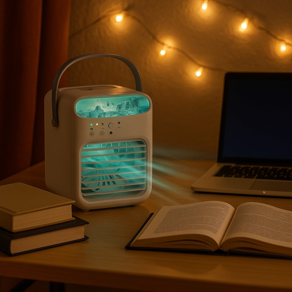 Multifunctional Air Cooler 3-Speed Ambient Light USB - lifestyle 5