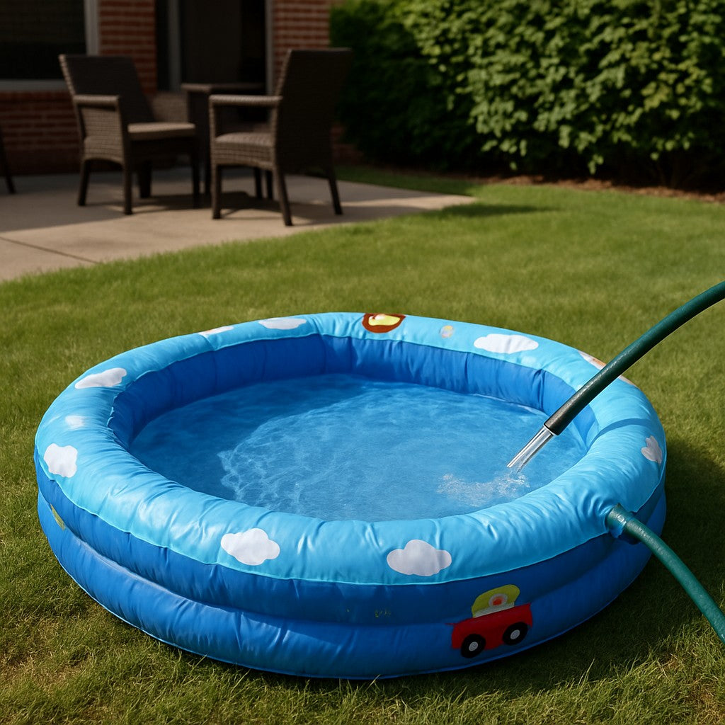 Inflatable Tanning Pool Float with Sprinkler Adult - lifestyle 6