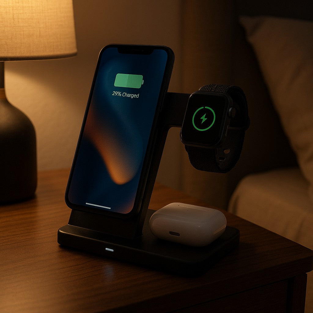 3-in-1 Wireless Charging Station W326 Phone Watch Buds - lifestyle 2