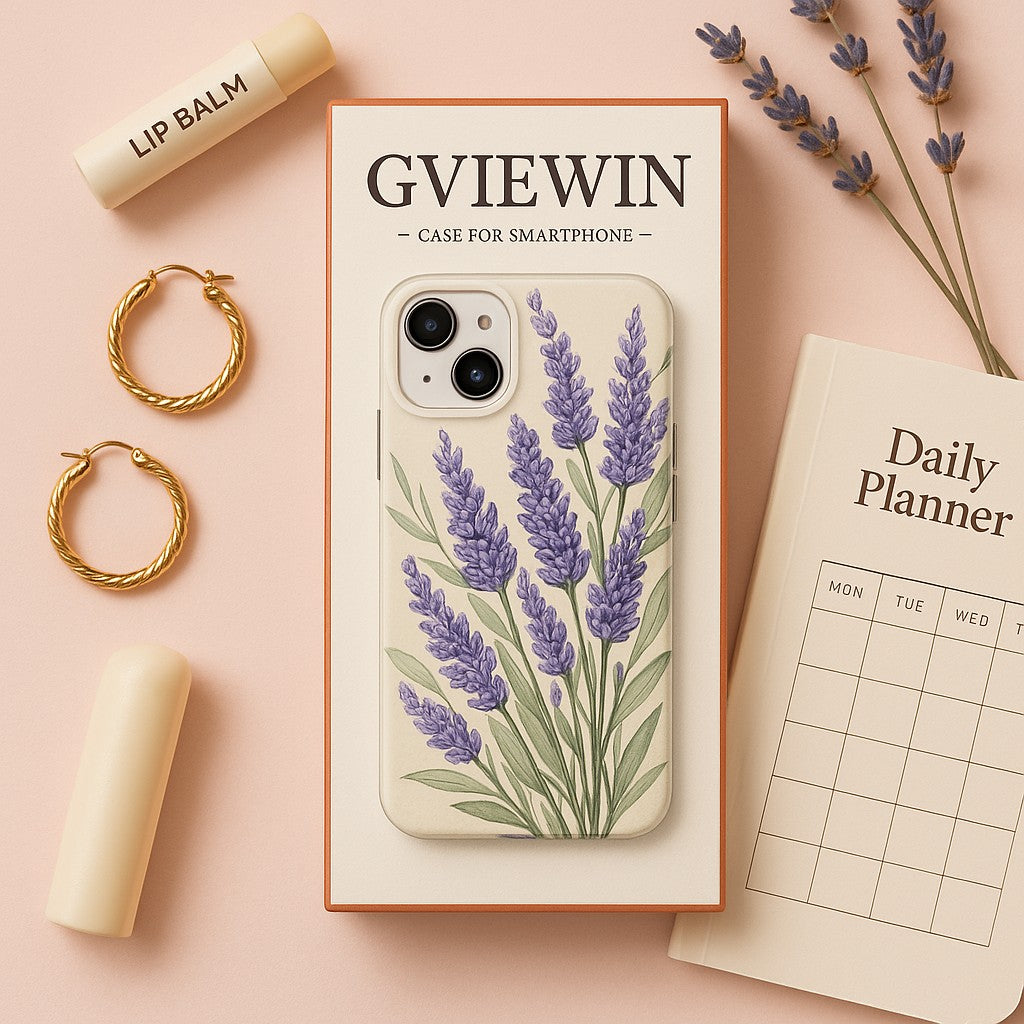 GVIEWIN Samsung Galaxy S25 FE Case Floral Blue - lifestyle 6
