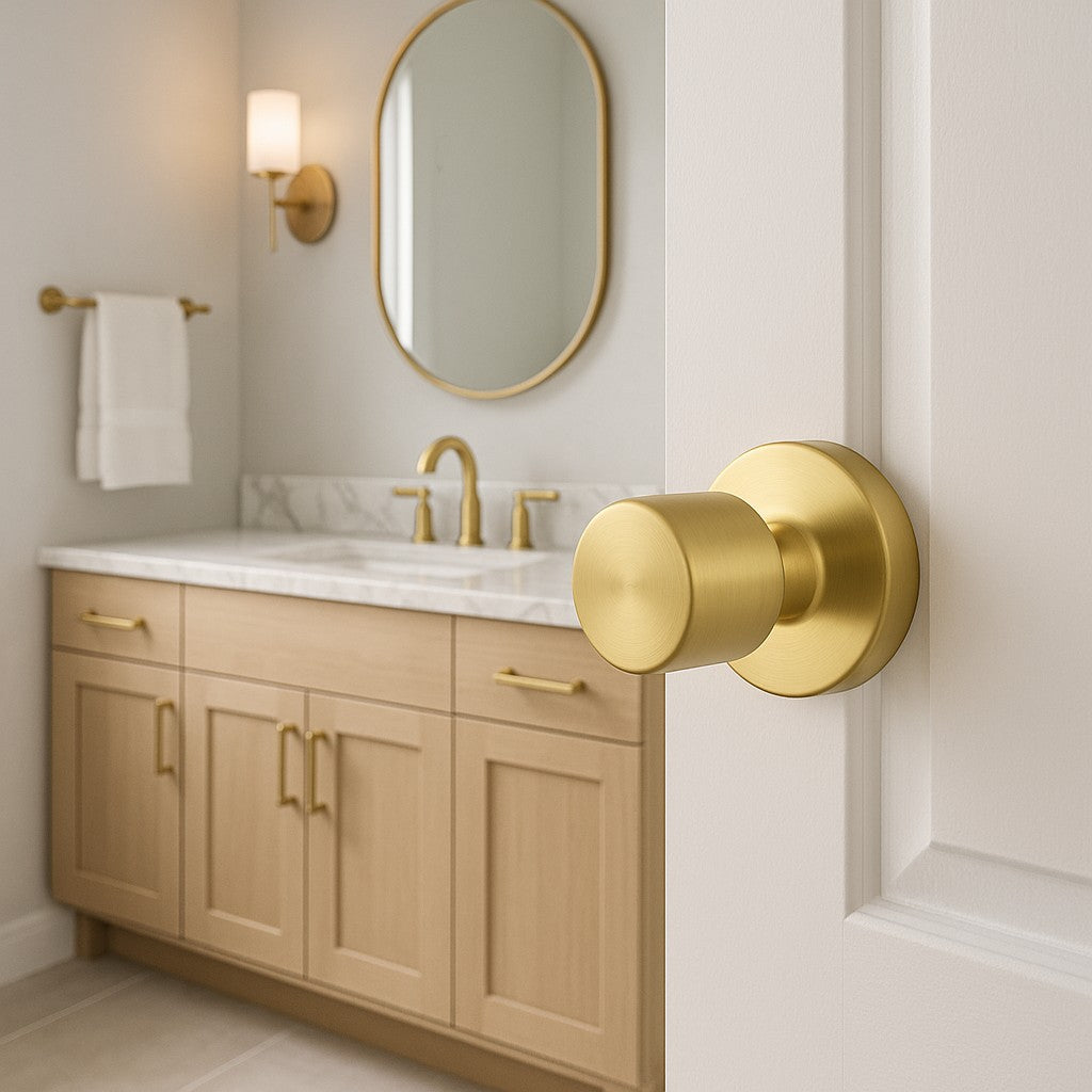 goldenwarm Brushed Gold Door Knob Bedroom Bathroom - lifestyle 2