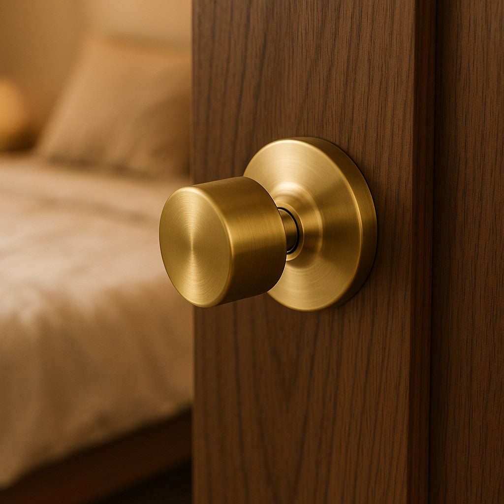 goldenwarm Brushed Gold Door Knob Bedroom Bathroom - lifestyle 6