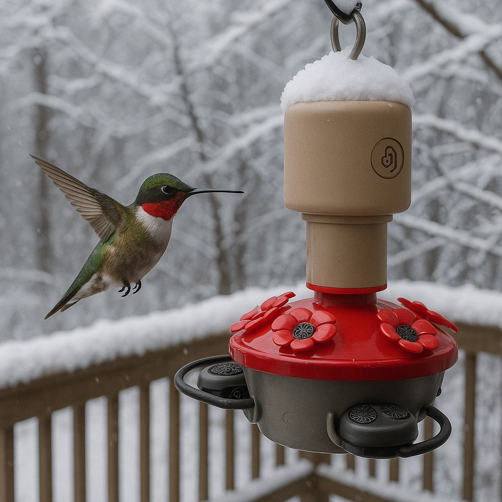 Hummingbird Feeder Heater Winter Freeze Prevention - lifestyle 1