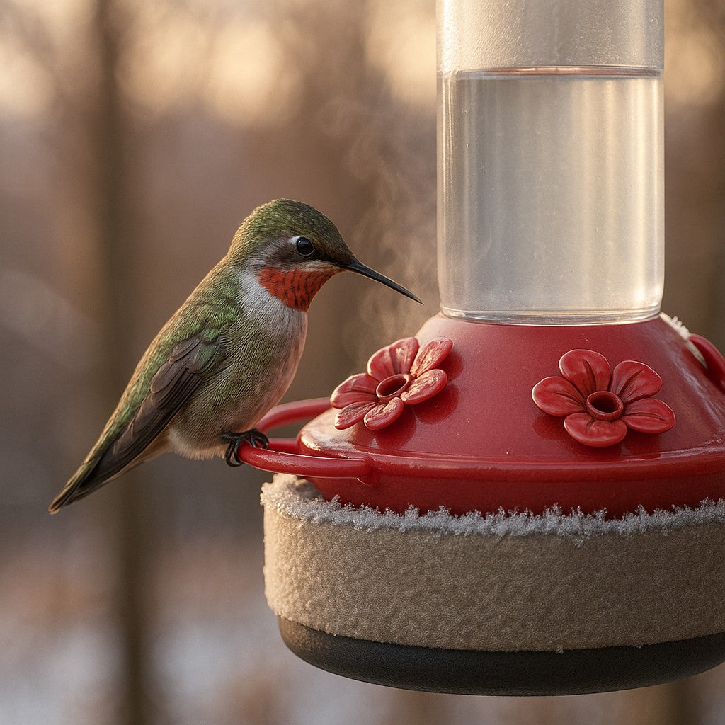Hummingbird Feeder Heater Winter Freeze Prevention - lifestyle 2