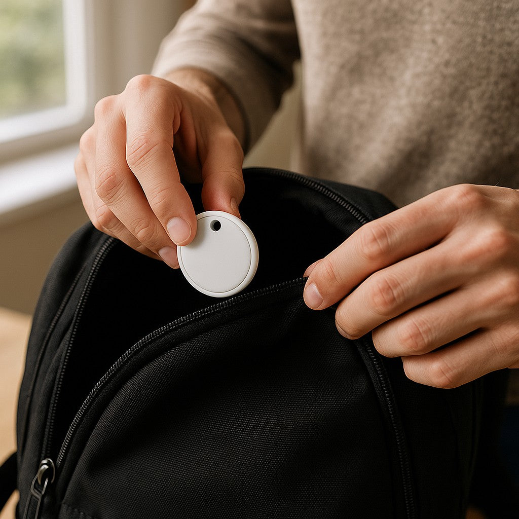Nutale F20X Air Tracker White Apple Find My Keychain - lifestyle 6