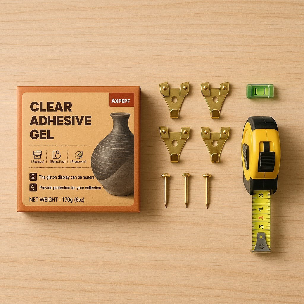 AXPEPPY Clear Adhesive Gel 170g Removable Display Hold - lifestyle 6