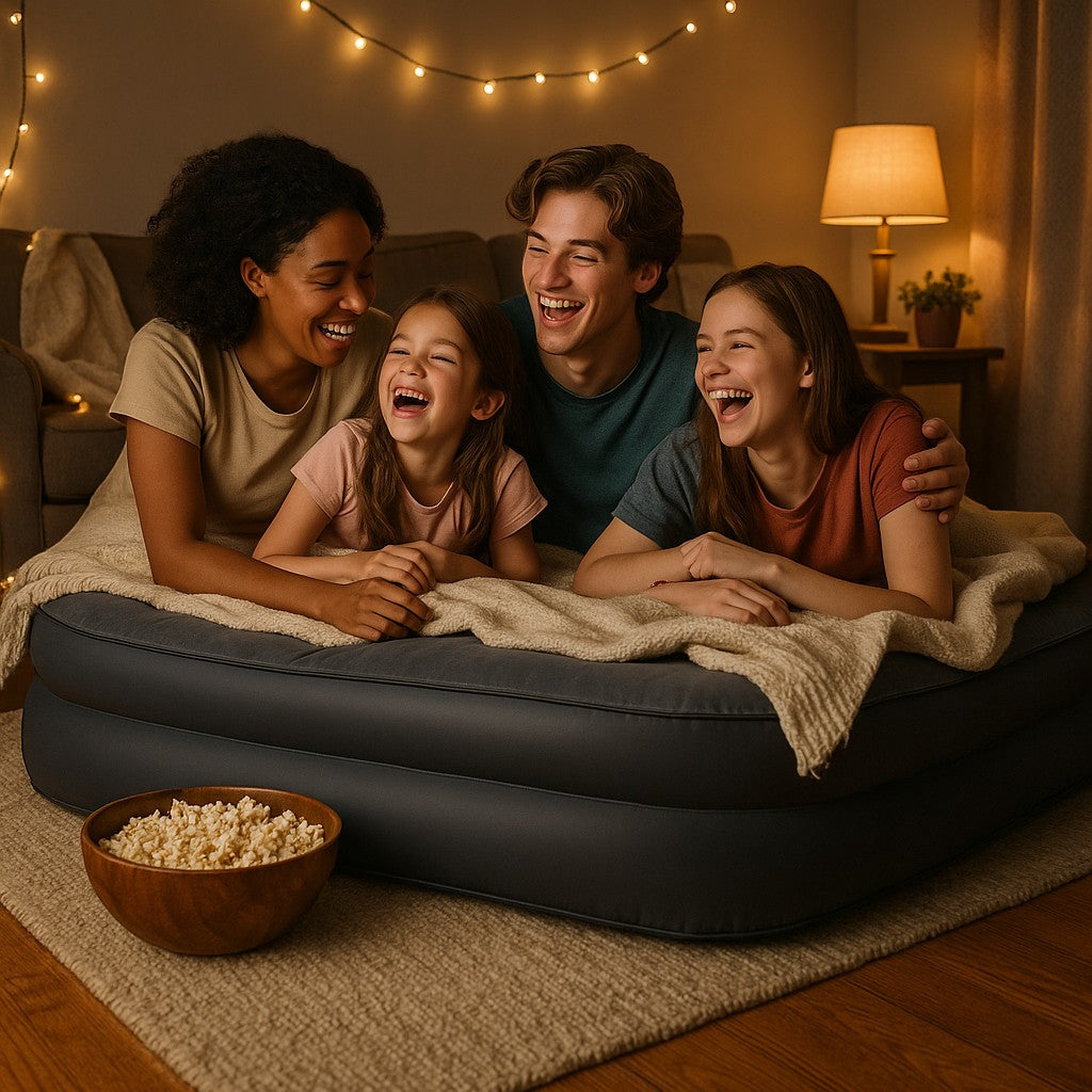 Simpli Comfy Twin Raised Air Bed with Built-In Pump - lifestyle 2
