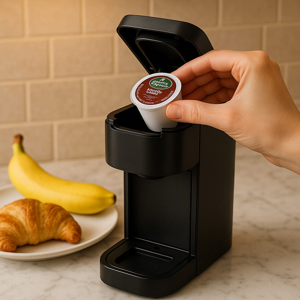 Horavie Single-Cup Coffee Maker — K-Pod & Ground, Hot/Iced - lifestyle 2
