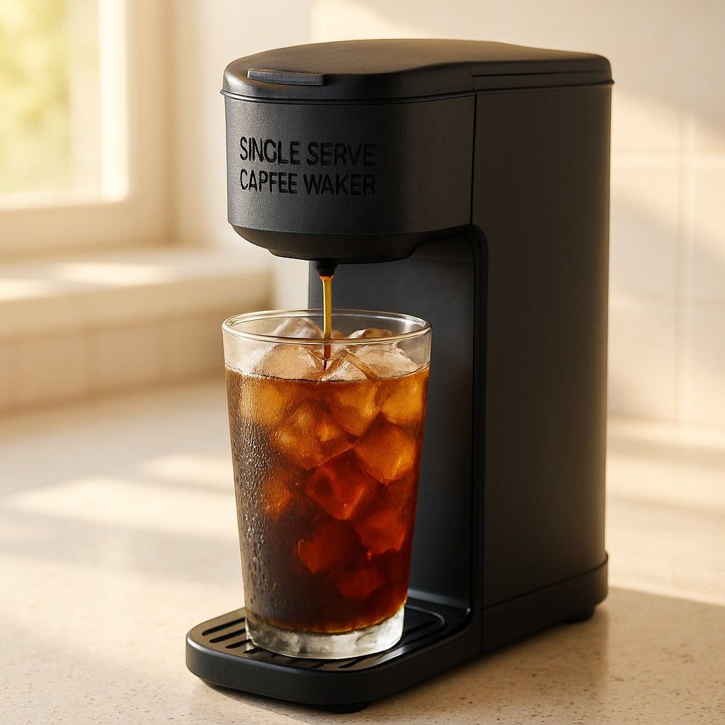 Horavie Single-Cup Coffee Maker — K-Pod & Ground, Hot/Iced - lifestyle 3