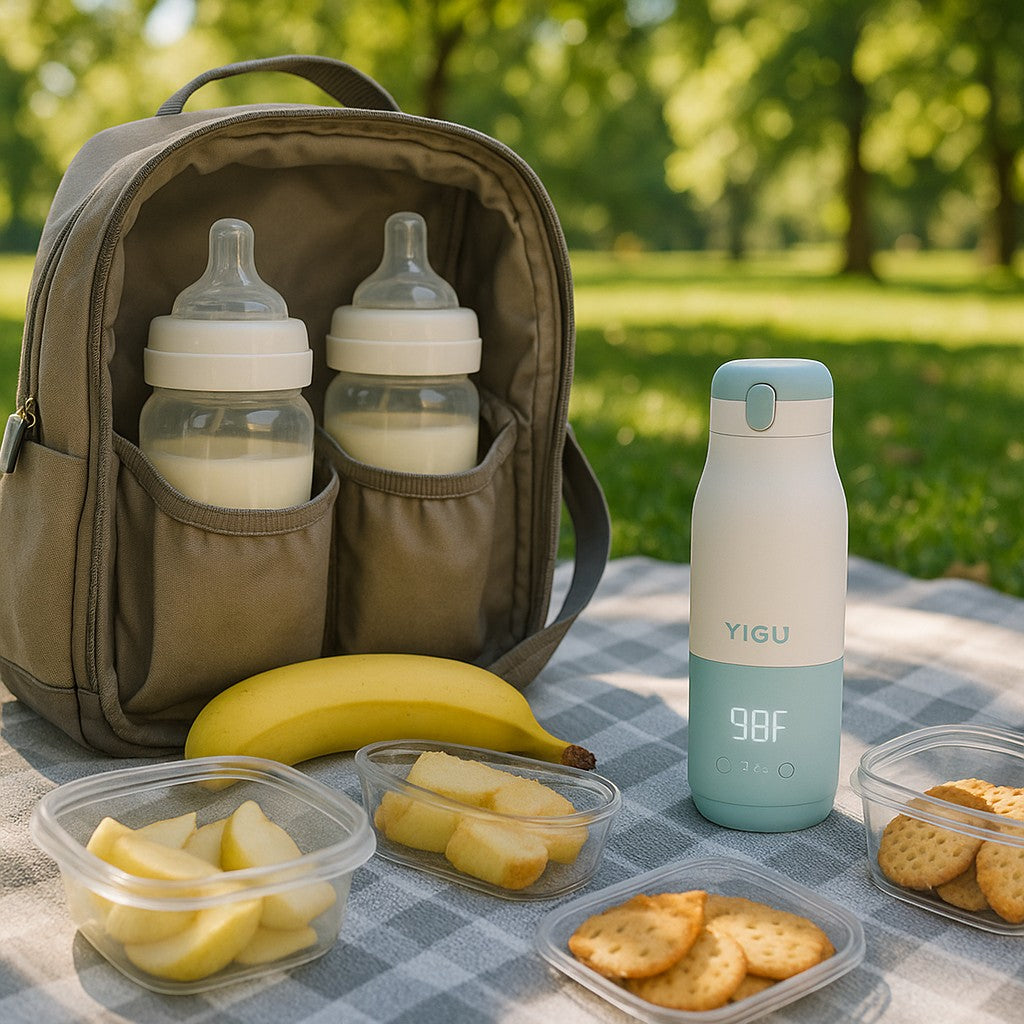 YIGU Portable Bottle Warmer — 316 Steel, 9000mAh Battery - lifestyle 5
