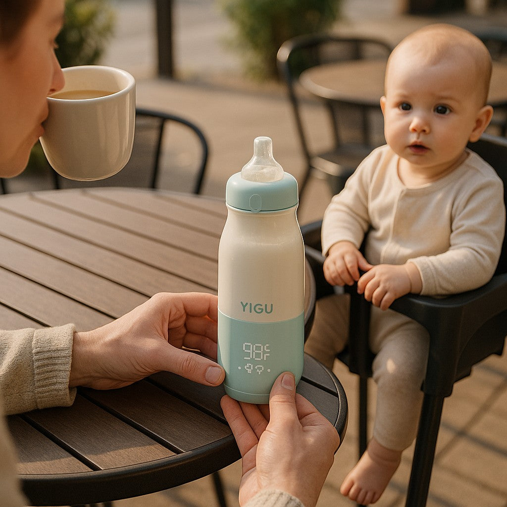 YIGU Portable Bottle Warmer — 316 Steel, 9000mAh Battery - lifestyle 6