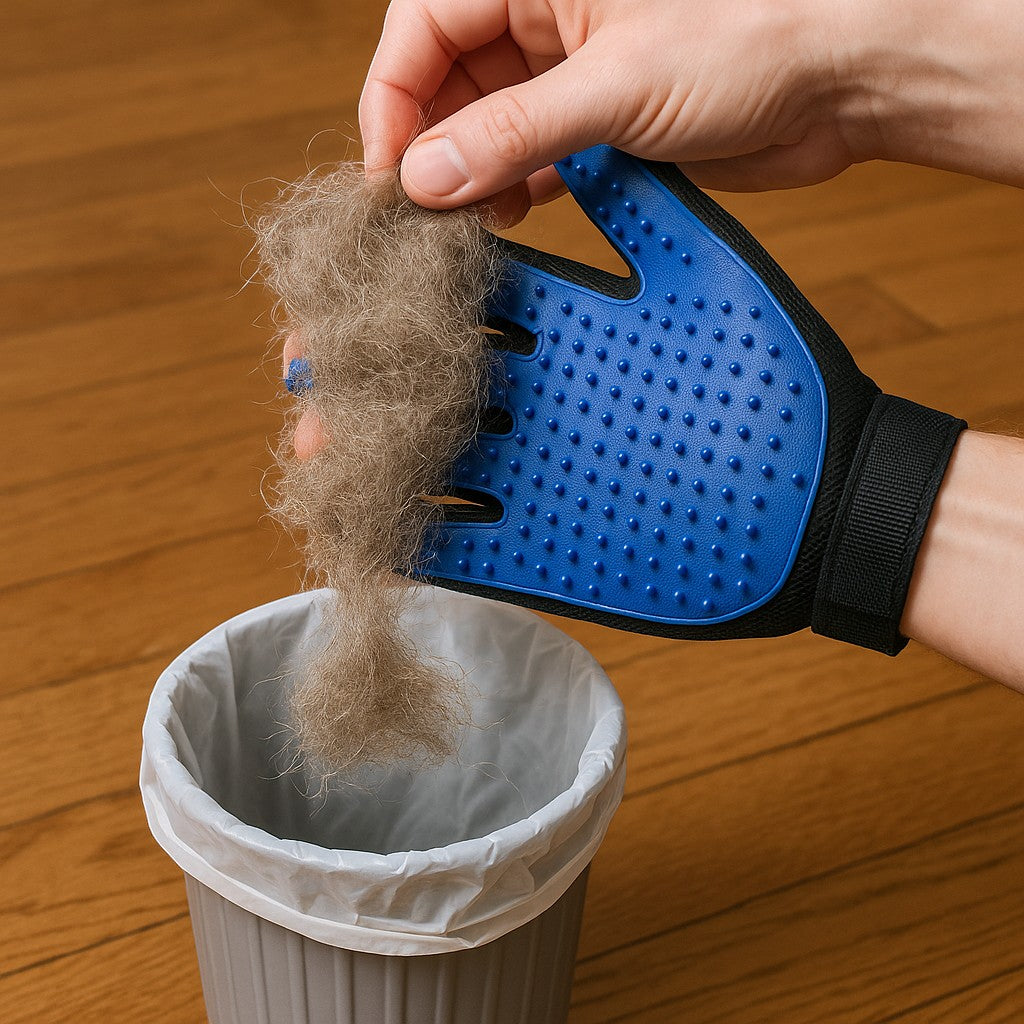 JGLXF Pet Hair Removal Grooming Glove — Black, Upgraded - lifestyle 3