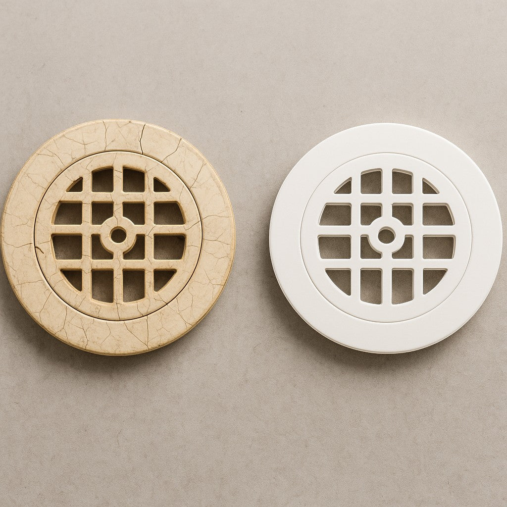 Shower Base Pan with Center Drain — White Replacement - lifestyle 3