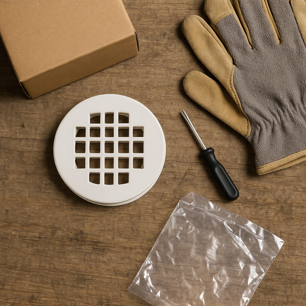 Shower Base Pan with Center Drain — White Replacement - lifestyle 5