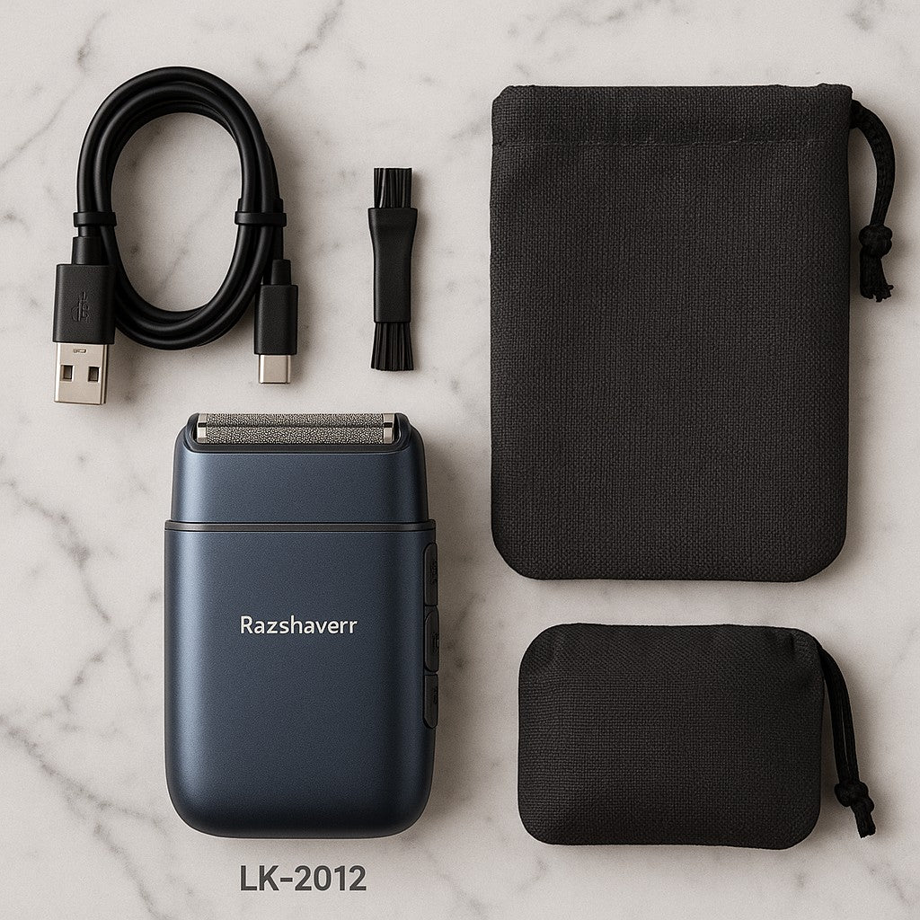 Razshaverr LK-2012 USB Electric Shaver — Body Wash Blue - lifestyle 4