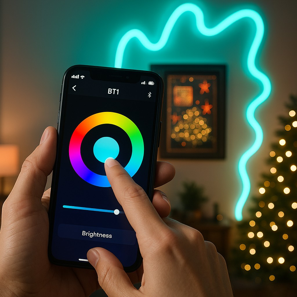 AHRLHR 16.4FT LED Neon Rope Lights BT1 — RGB App Control - lifestyle 3