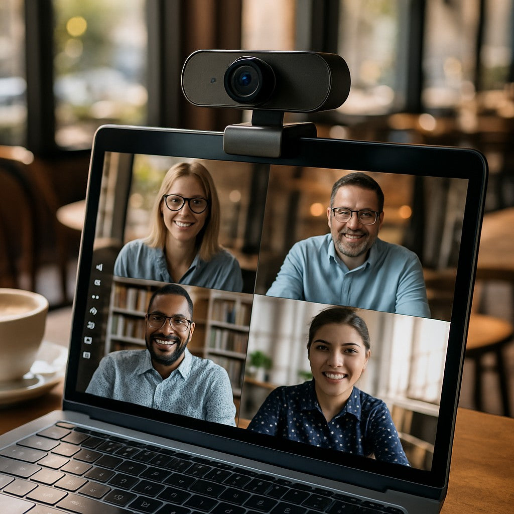 XOCLON 1080P Full HD Webcam — USB Plug & Play, Mic - lifestyle 4