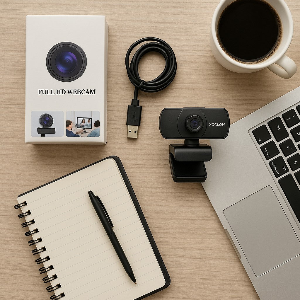 XOCLON 1080P Full HD Webcam — USB Plug & Play, Mic - lifestyle 5