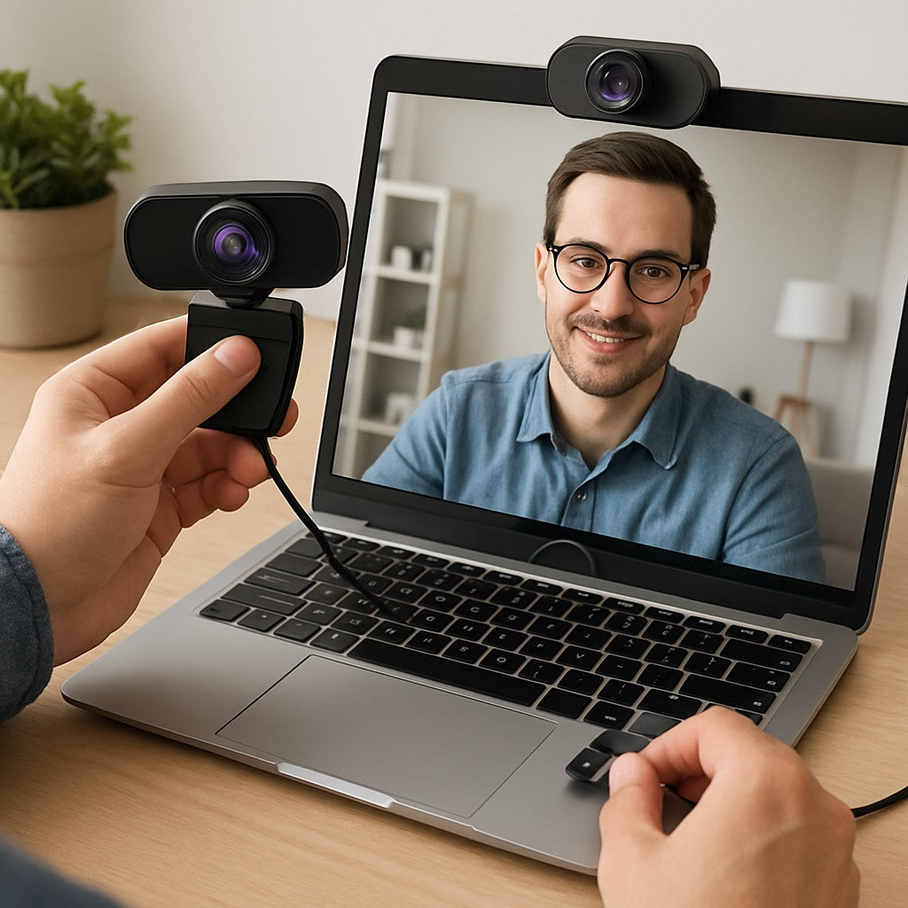 XOCLON 1080P Full HD Webcam — USB Plug & Play, Mic - lifestyle 6