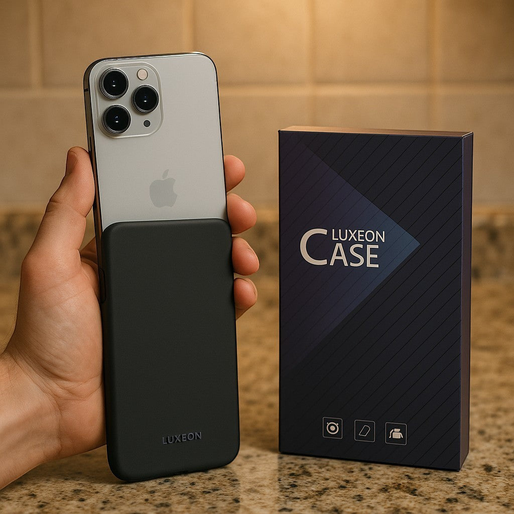 Luxeon iPhone Case — Matte Black Anti-Fall Shockproof - lifestyle 1