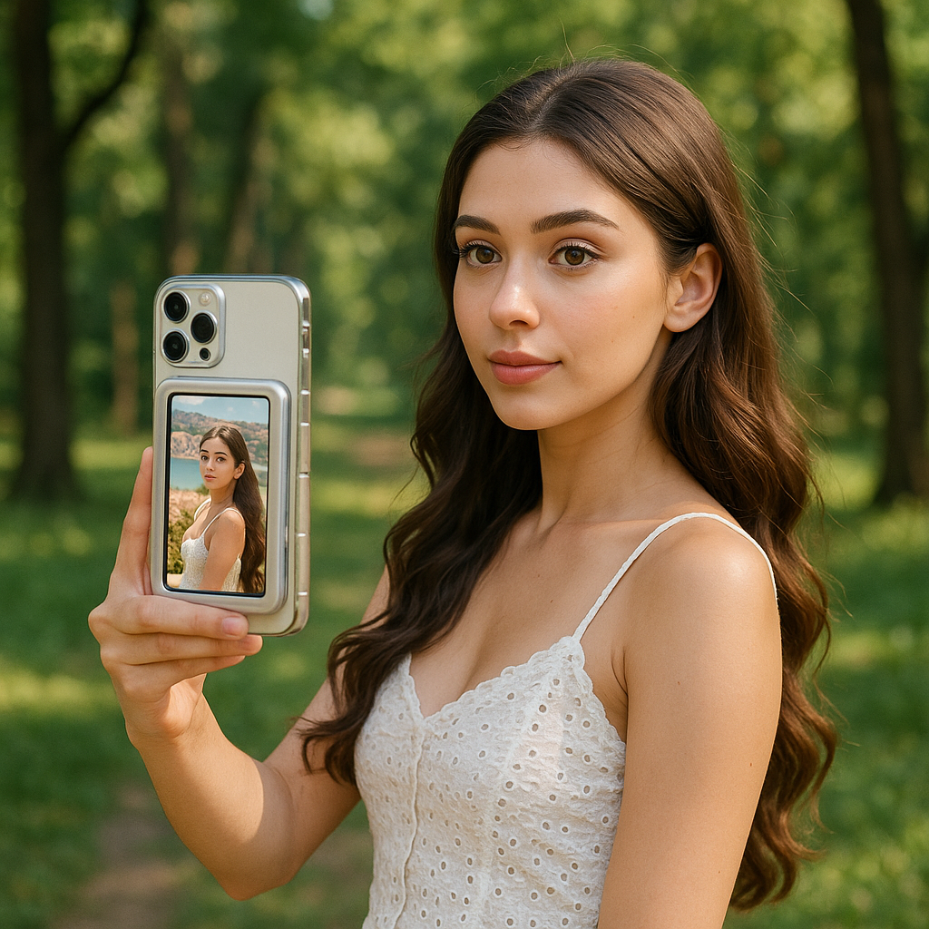Gisotu T1 Magnetic Selfie Screen Monitor 4" 1800mAh - lifestyle 1