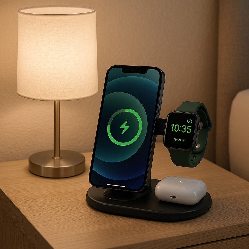 3-in-1 Magnetic Wireless Charger Y333 MFi for iPhone Watch AirPods - lifestyle 1