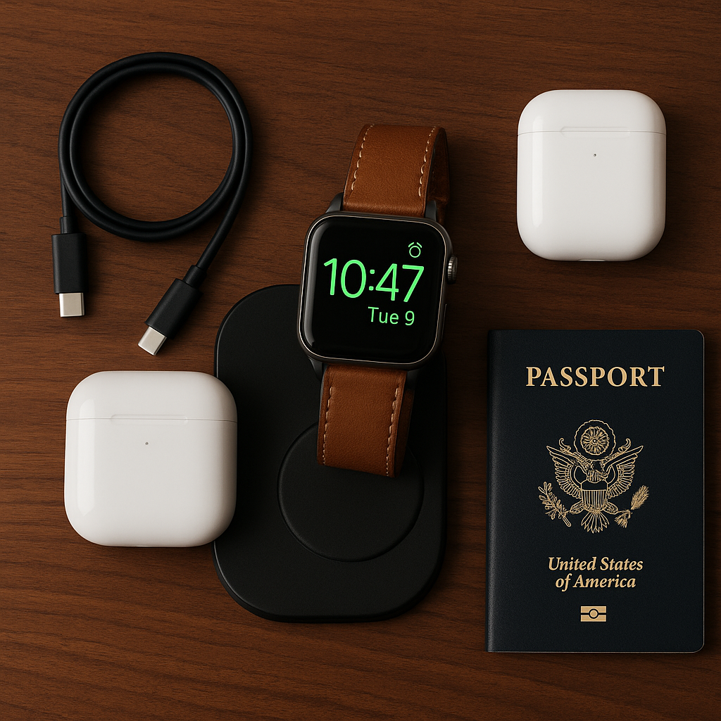 2-in-1 Portable Wireless Charger AirPods Apple Watch Pocket - lifestyle 4