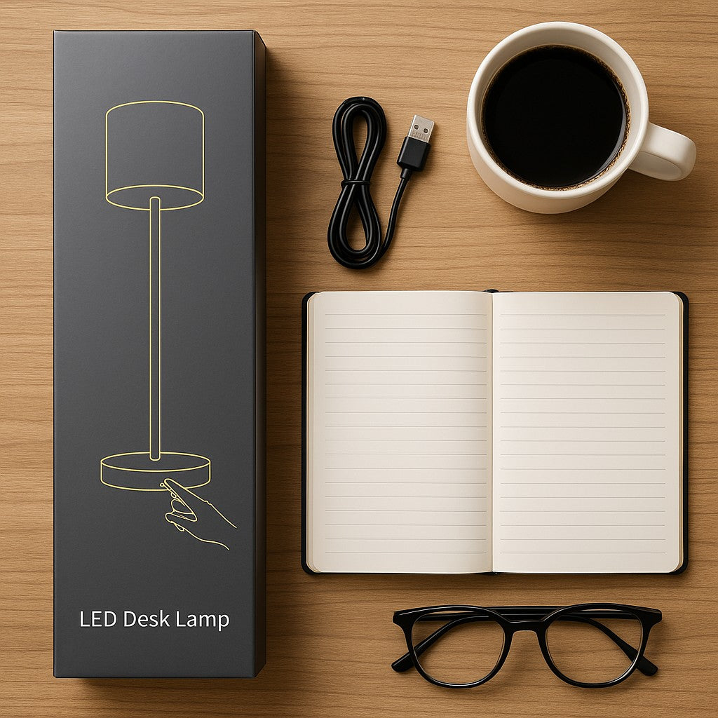 LED Desk Lamp Touch Dimmable USB Stepless Brightness